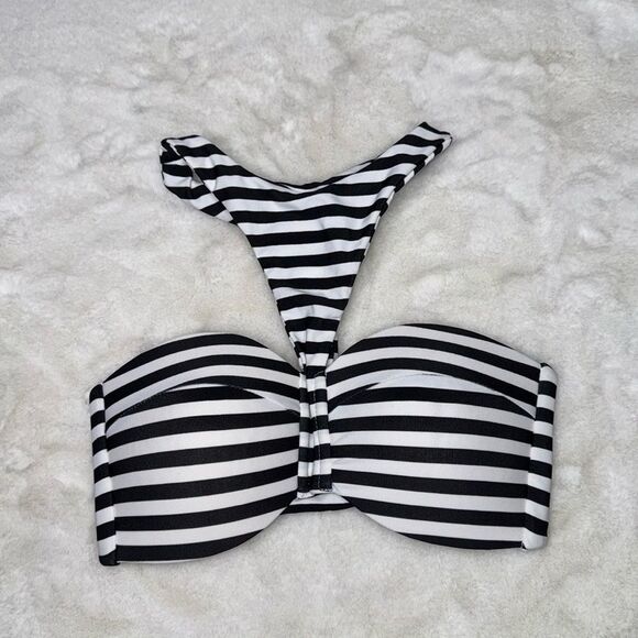 MIKOH Padded Bandeau High Neck Bikini Top Size Small - Picture 3 of 4